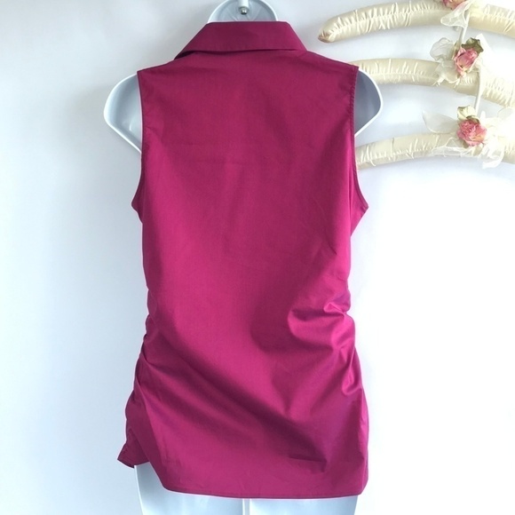 *4/$20* New York & Co Fuchsia Ruffle Tank Top - Picture 2 of 7